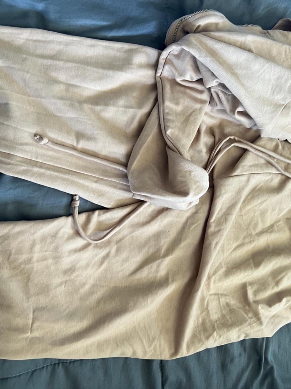 Fashion Nova Taupe Zip-Up Hoodie
